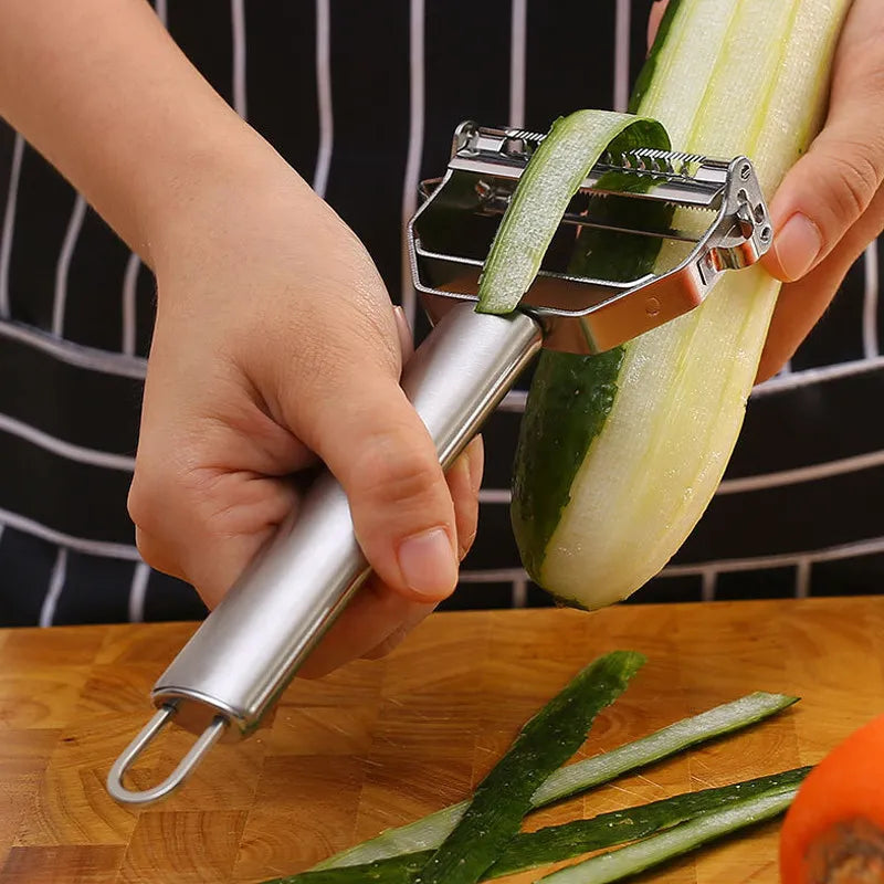 Pelador de Verduras de Cocina de Acero Inoxidable
