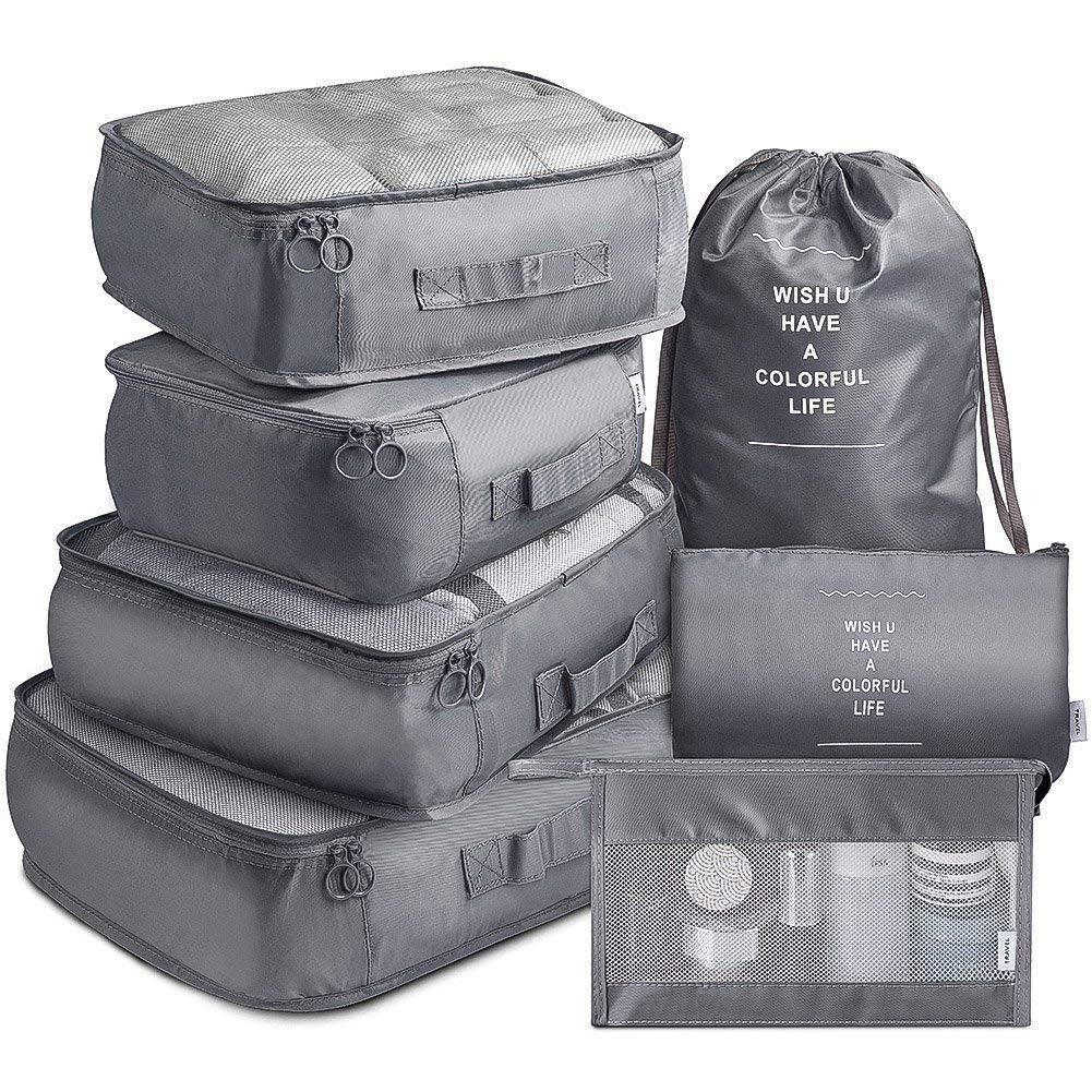 Conjunto de 7 Piezas de Organizadores de Bolsas de Viaje