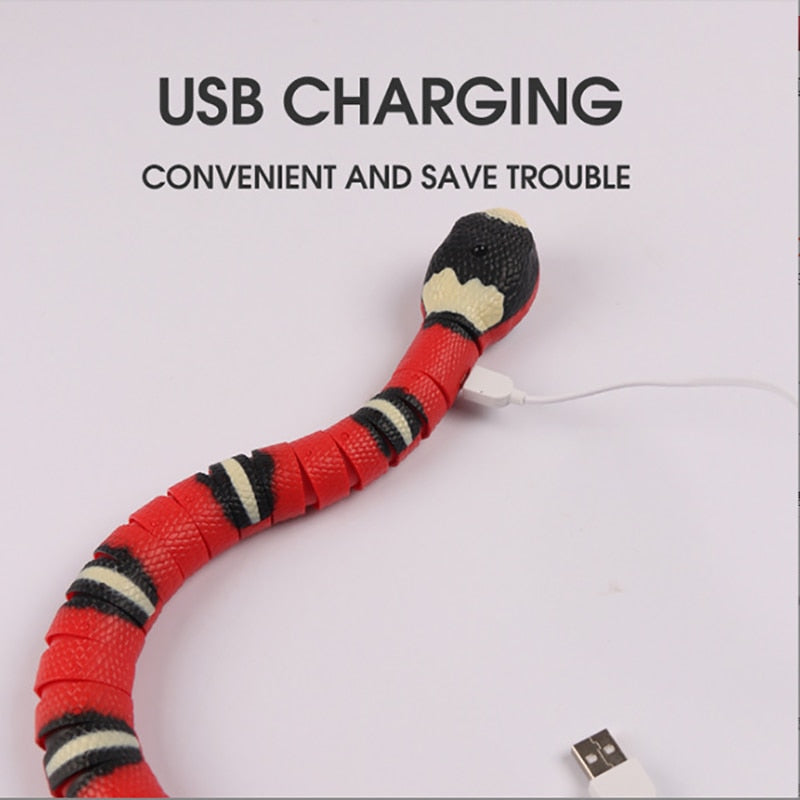 Juguetes para Gatos Automáticos Interactivos Serpiente Inteligente con Sensor de Movimiento