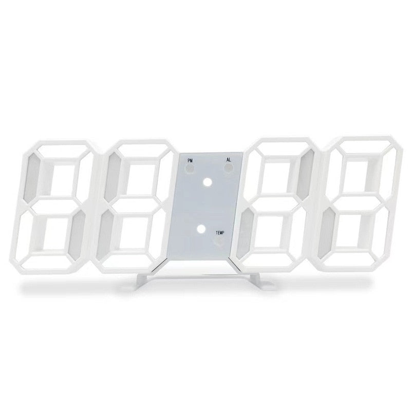 Reloj Digital LED 3D Luminoso Multifuncional con Estilo y Alimentación USB