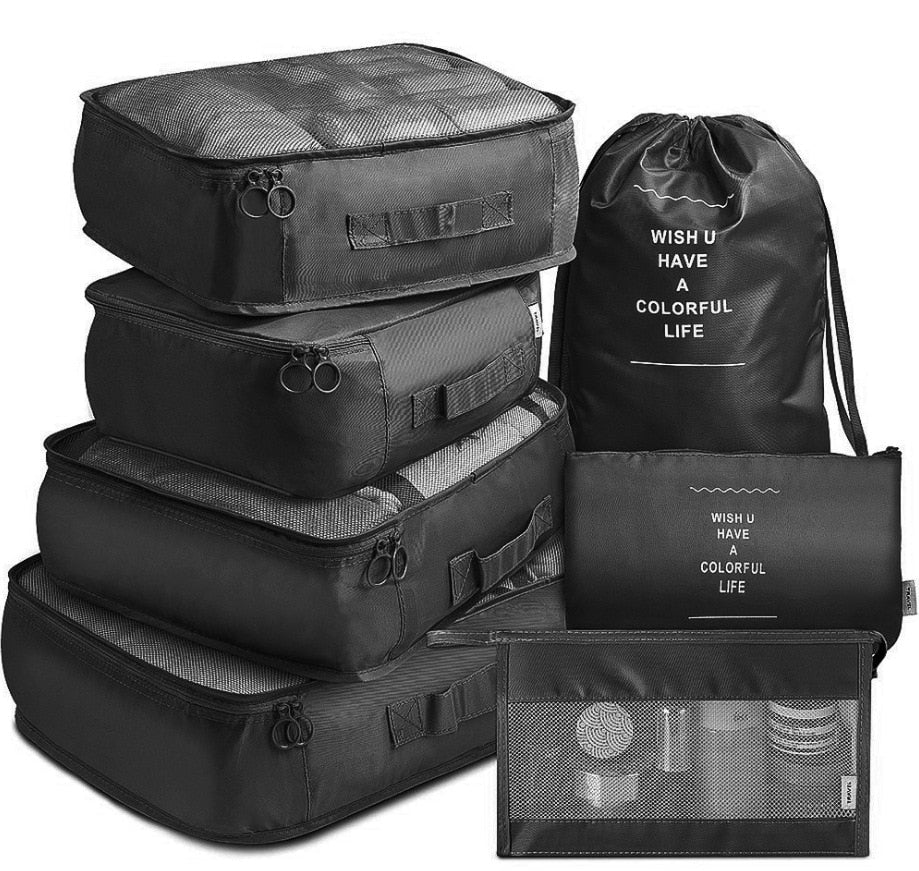 Conjunto de 7 Piezas de Organizadores de Bolsas de Viaje