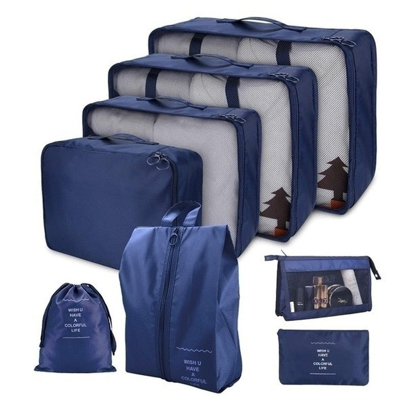 Conjunto de 8 Bolsas Organizadoras para Viaje