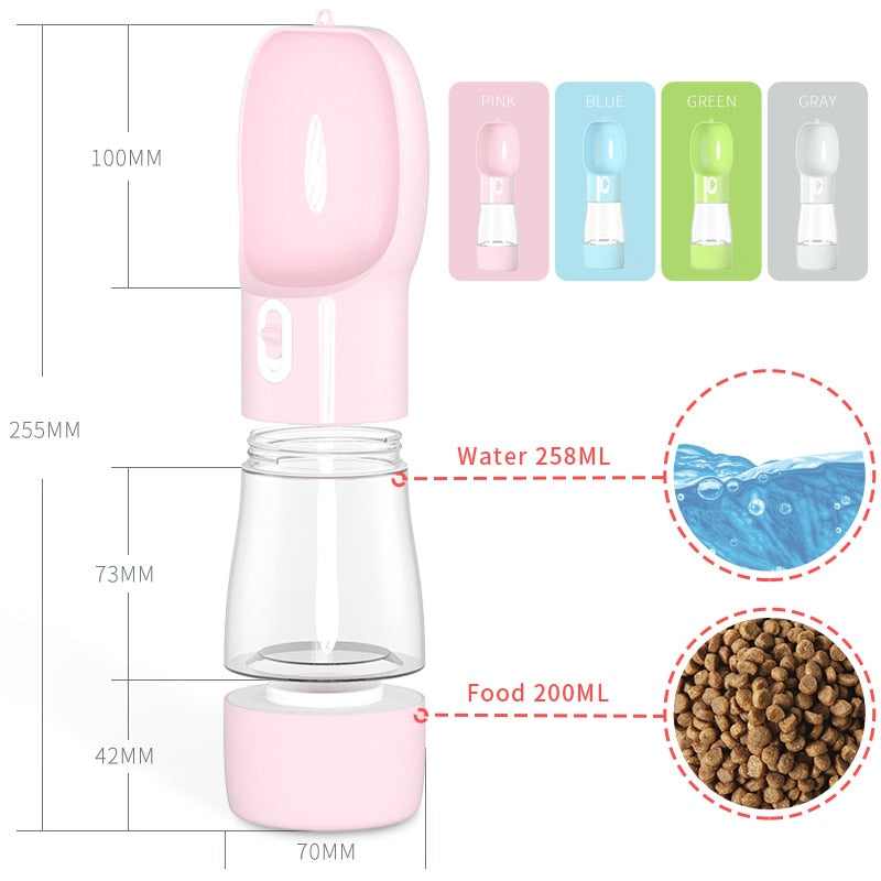 Botella de Agua y Comedero Portátil para Perros