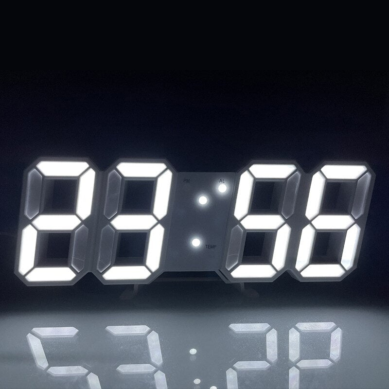 Reloj Digital LED 3D Luminoso Multifuncional con Estilo y Alimentación USB