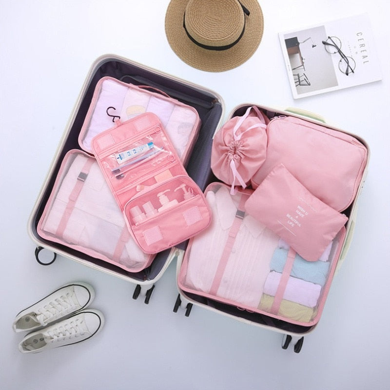 Conjunto de 7 Piezas de Organizadores de Bolsas de Viaje