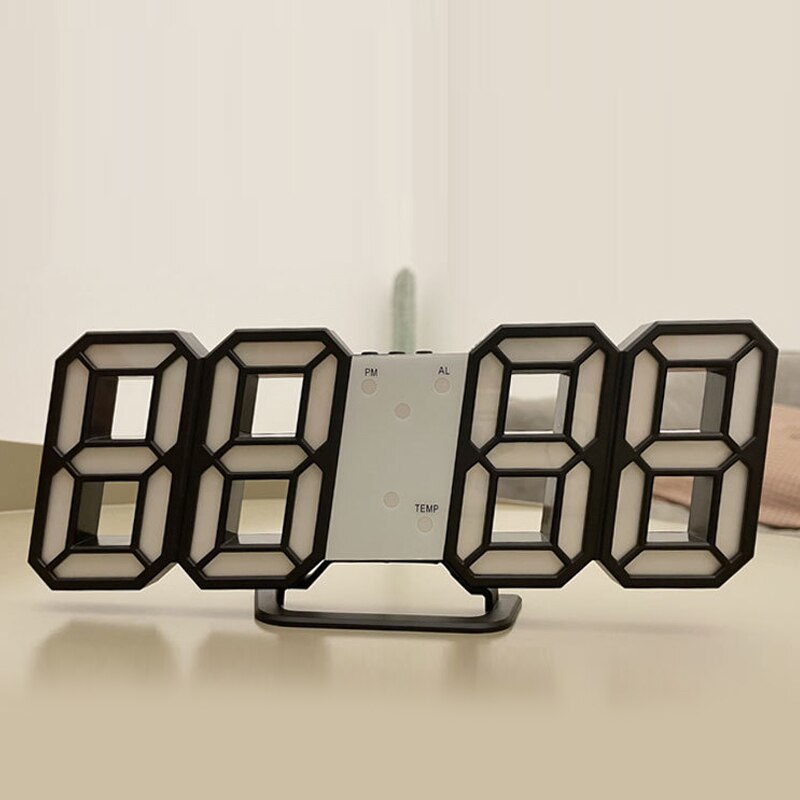 Reloj Digital LED 3D Luminoso Multifuncional con Estilo y Alimentación USB