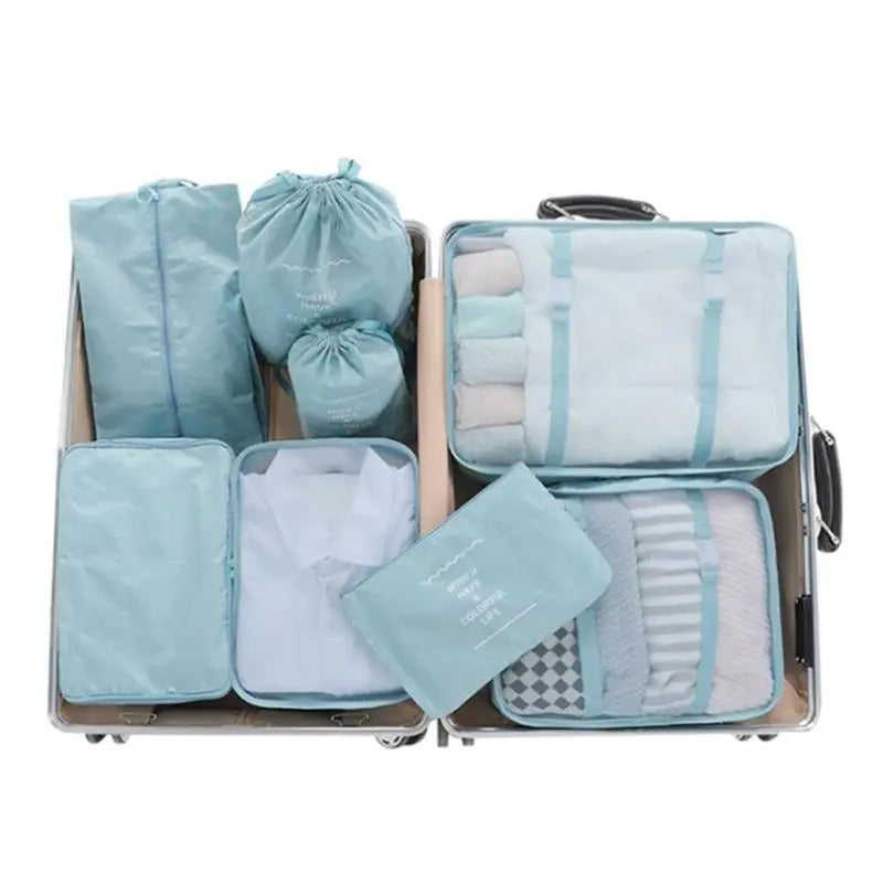 Conjunto de 8 Bolsas Organizadoras para Viaje