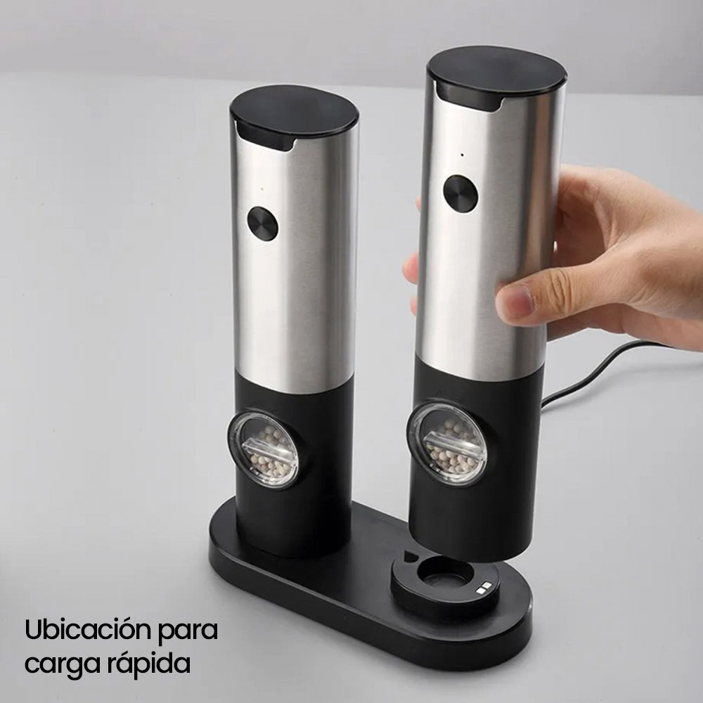 Juego de Molinillos Eléctricos para Sal y Pimienta
