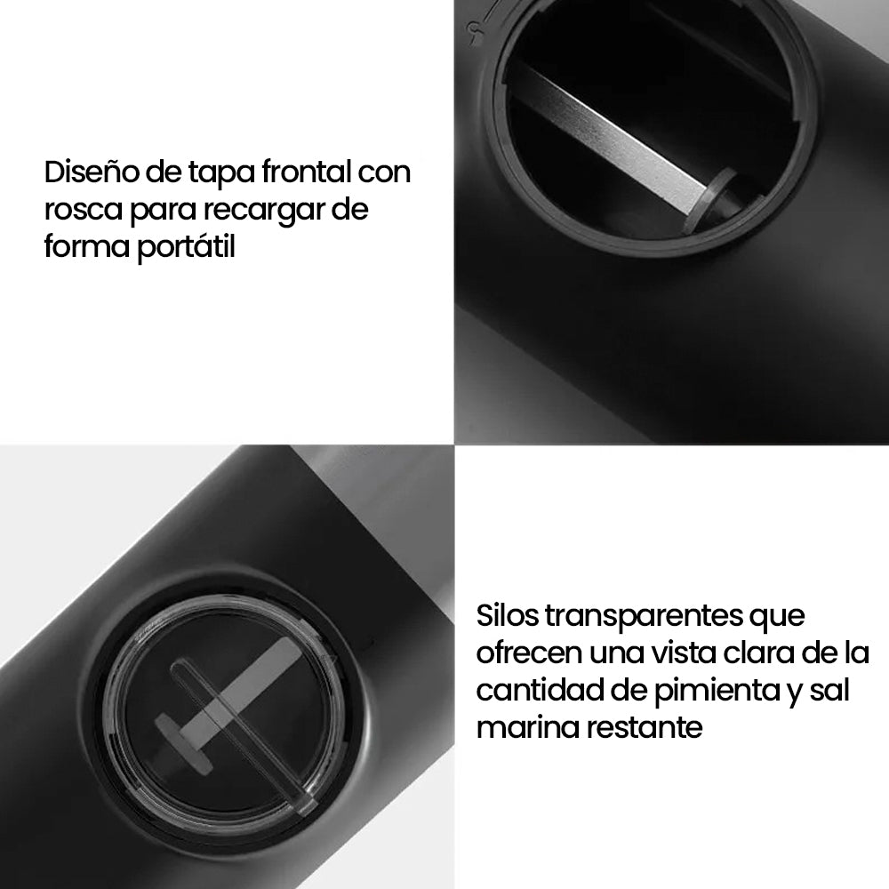 Juego de Molinillos Eléctricos para Sal y Pimienta