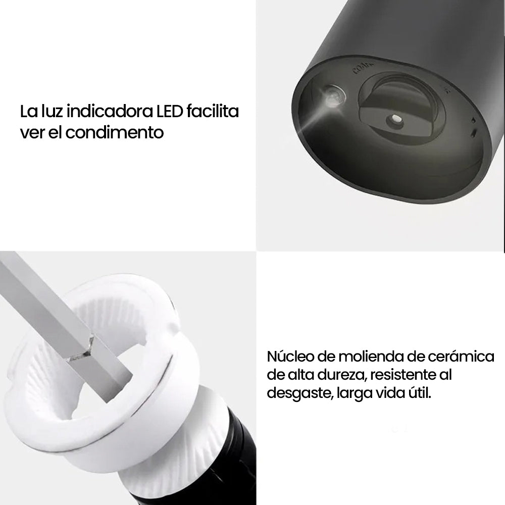 Juego de Molinillos Eléctricos para Sal y Pimienta