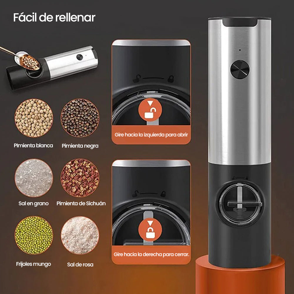 Juego de Molinillos Eléctricos para Sal y Pimienta